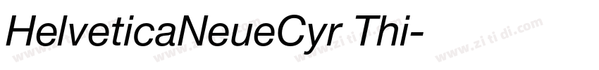 HelveticaNeueCyr Thi字体转换